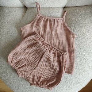 NORDSTROM Muslin Set Outfit in Pink Size 18 Months